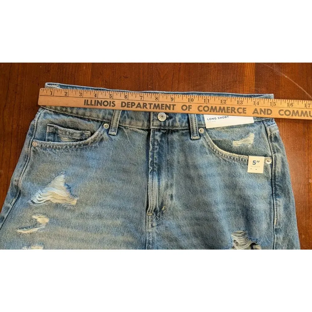 NWT Arizona Long Denim 5' Jean Shorts Women's 7 $38